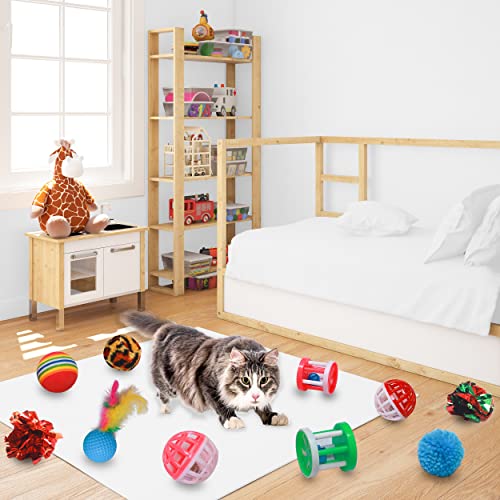 Cat Spring Toy. 15 Pcs Cat Kittens Toys Plastic Colorful Coil Spiral Springs for Swatting. Biting. Hunting. and Active Healthy Play Interactive Cat Toys Indoor Cats