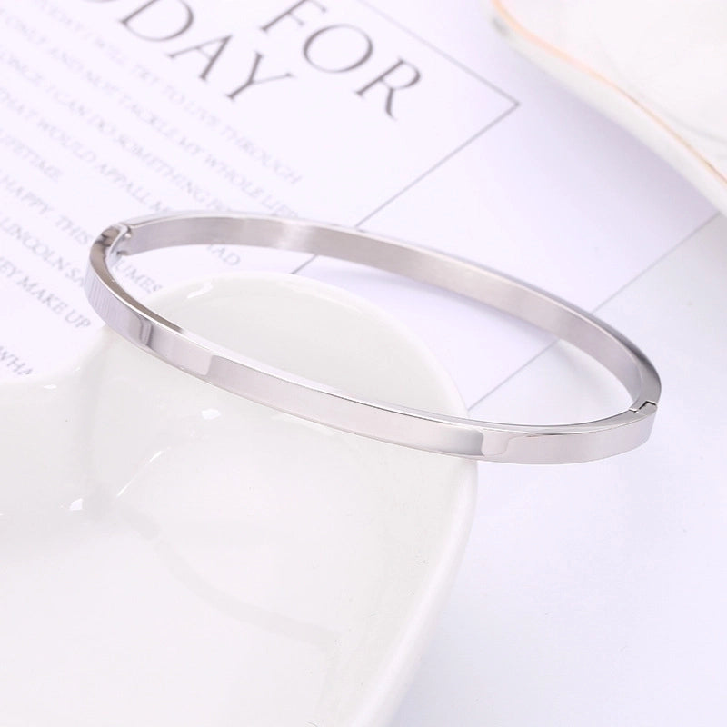 Basic Solid Color Stainless Steel Bangle