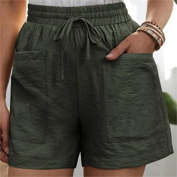 🔥Solid Two Pockets Loose Casual Short Pants