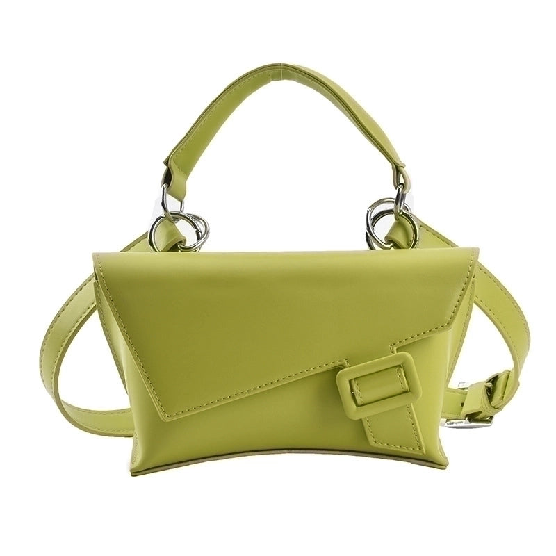 Women's Pu Leather Solid Color Classic Style Magnetic Buckle Shoulder Bag