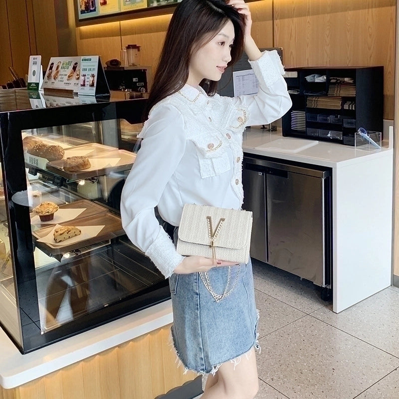 Women's Small Spring&summer Straw Fashion Shoulder Bag
