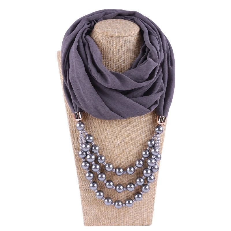 Women's Streetwear Solid Color Chiffon Patchwork Winter Scarves