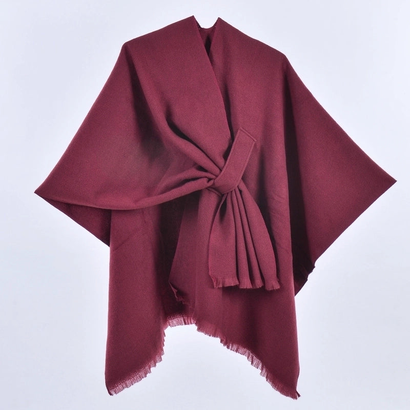 Women's Casual Color Block Imitation Cashmere Shawl