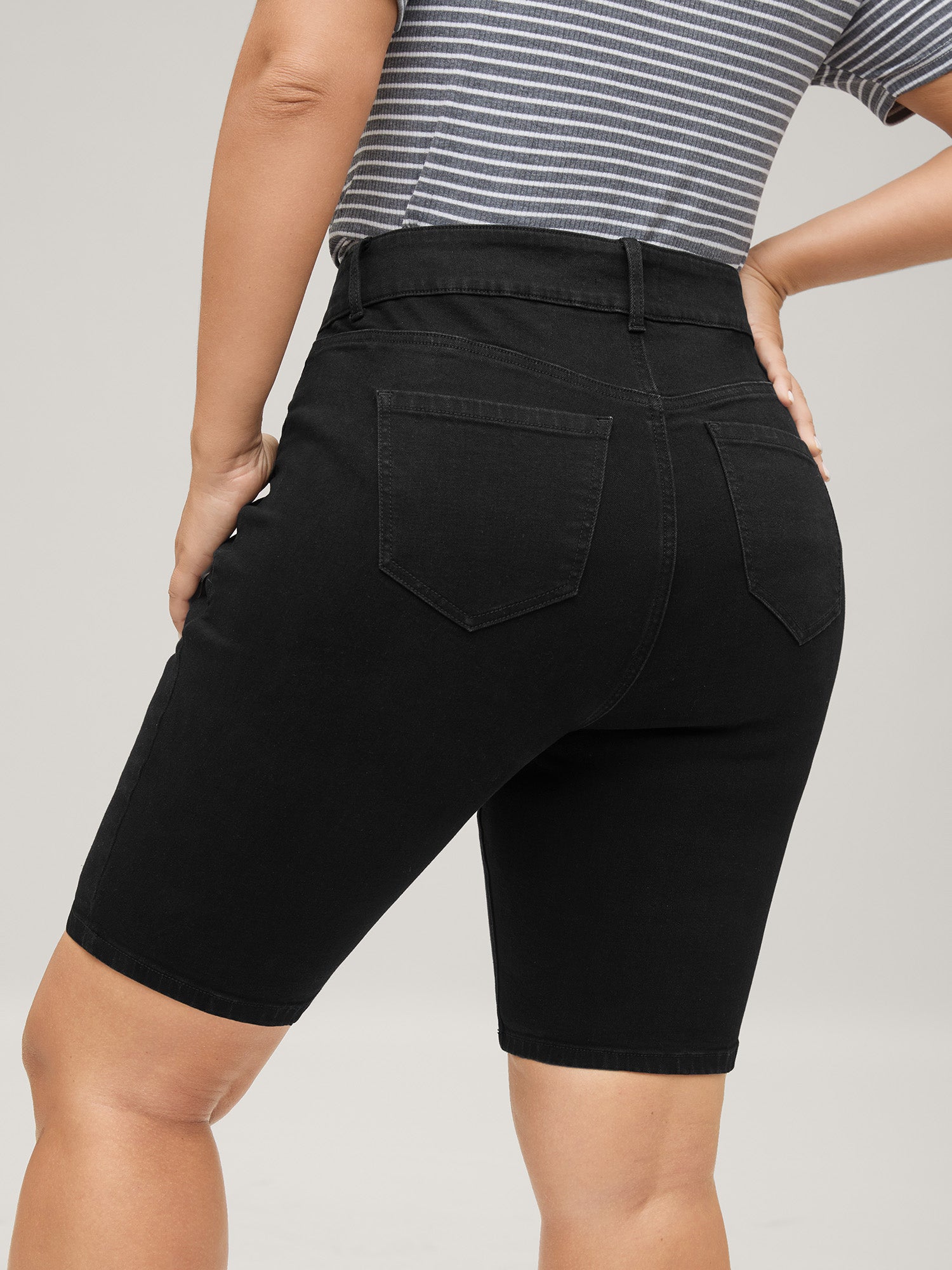 Classic Skinny-Fit Denim Shorts