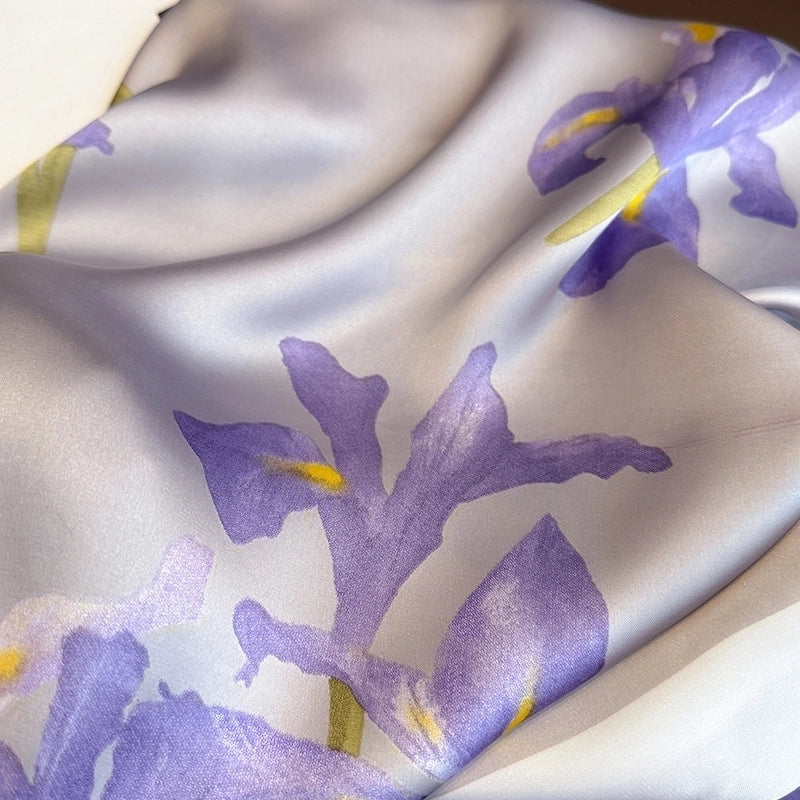 Silk Scarf Women's Elegant Small Square Scarf Decoration 70 Professional Small Square Scarf  New Autumn And Winter Warm Scarf French Hair Band