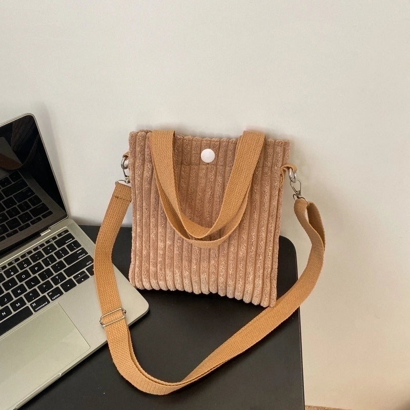 Women's Small Polyester Solid Color Basic Bucket Magnetic Buckle Handbag