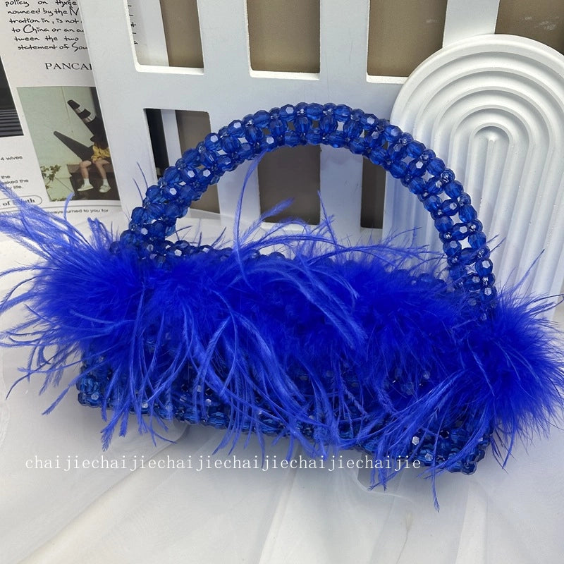 Women's Small Arylic Solid Color Elegant Flip Cover Evening Bag