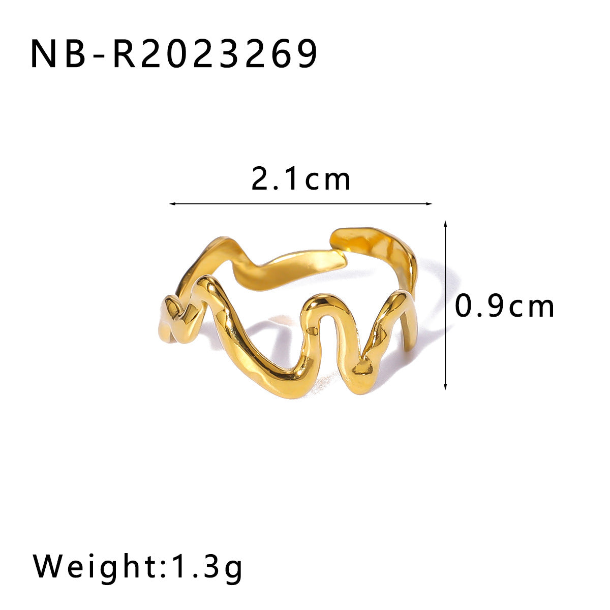 Open Ring Star Shell Textured Star Geometric Stainless Steel Electroplating Rings
