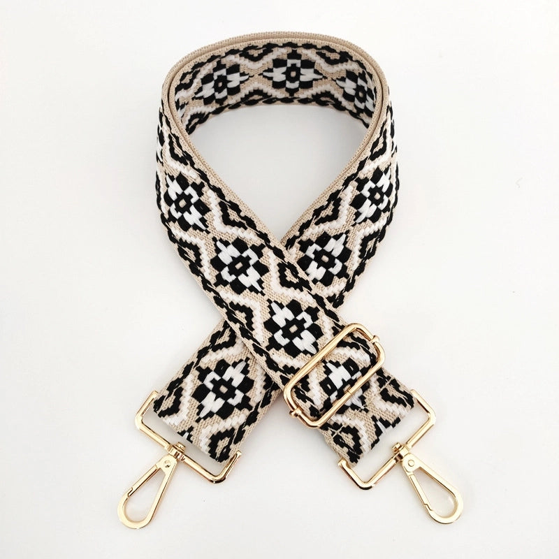Polyester Cotton Geometric Bag Strap
