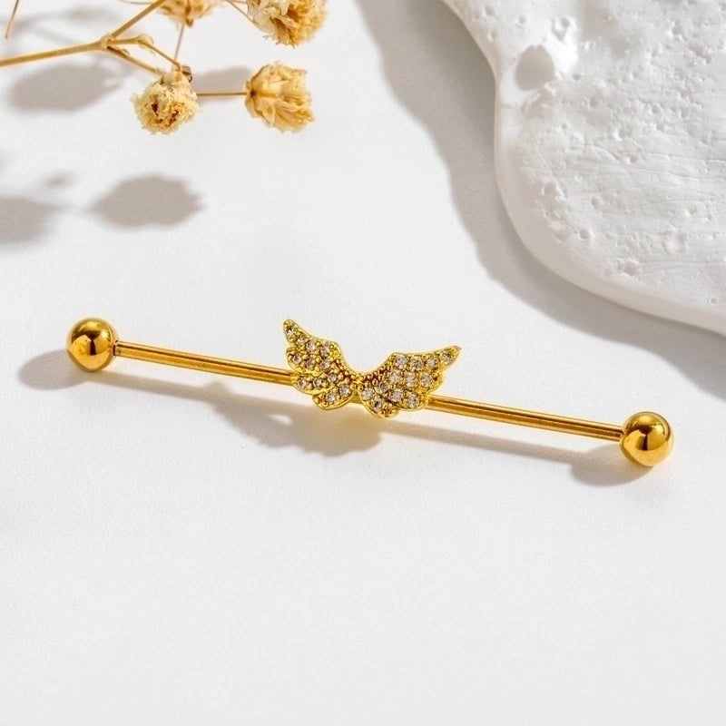 1 Piece Ear Cartilage Rings & Studs Vintage Style Cross Heart Shape Snake 316L Stainless Steel  Copper Plating Inlay Zircon