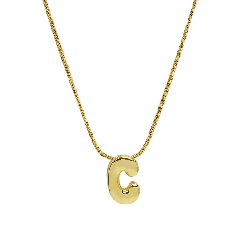 Basic Modern Style Classic Style Letter 304 Stainless Steel Brass Plating Pendant Necklace