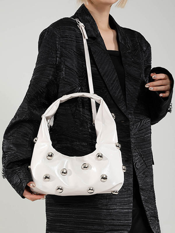 Geometric Rivet Handbags Shoulder Bags