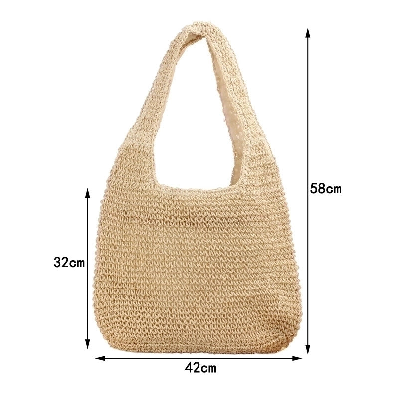 Women's Large Spring&summer Straw Vacation Straw Bag