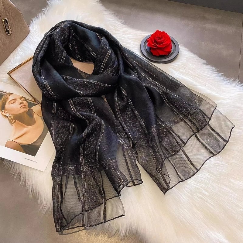 Women's Elegant Vintage Style Geometric Silk Silk Scarf