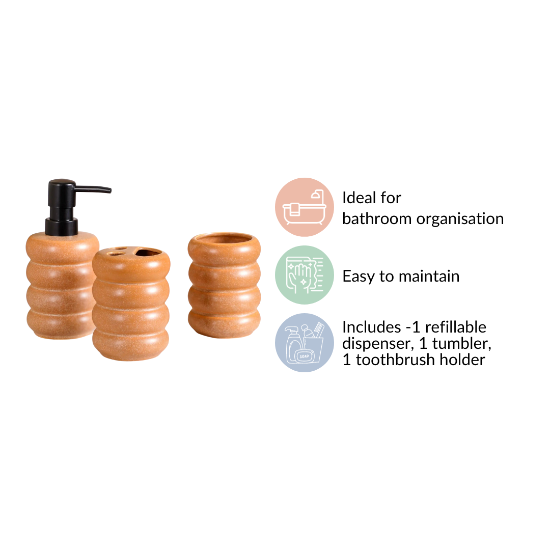 Modern Ochre Bathroom Set Of 3