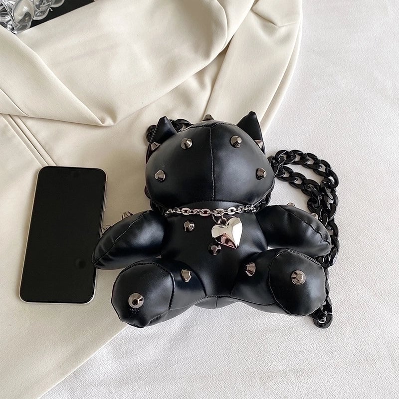 Women's Small Pu Leather Bear Streetwear None Crossbody Bag