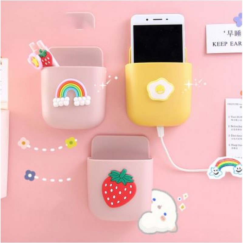 Multi-Purpose Storage Box Organizer - Wall Mount Sticker Remote Control Holder Rack - Wall Hanging Box Bracket