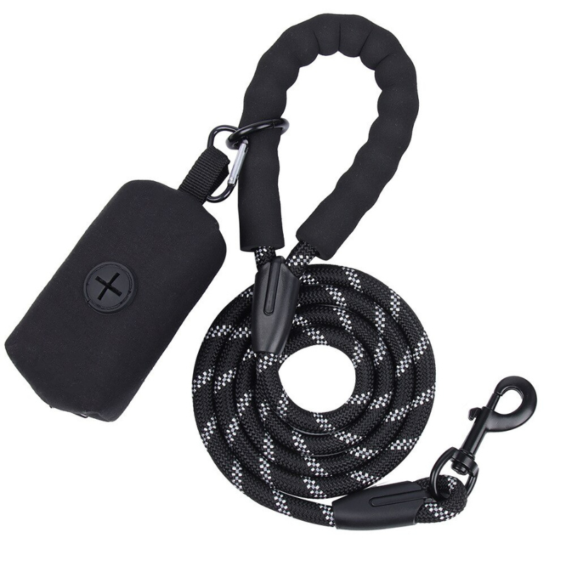 1.5M Large Dog Leash With Waste Poop Bag