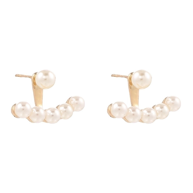 Fashion Geometric Alloy Plating Artificial Pearls Women's Earrings 1 Pair