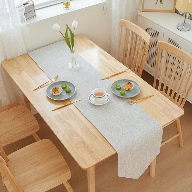 Minimalist Solid Color Linen Tablecloths