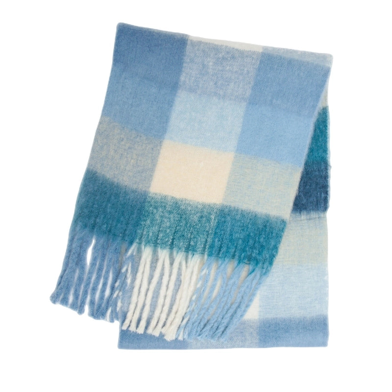Women's Casual Minimalist Lattice Polyester Tassel Scarf