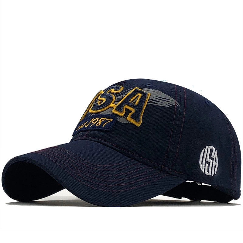 Eagle Embroidery Flag Peaked Cap Cotton Curved Brim Sunshade Camouflage