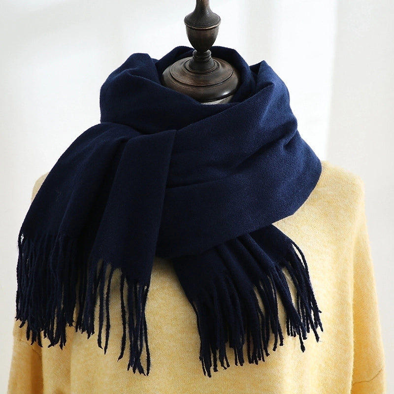 Women's Minimalist Solid Color Imitation Cashmere Scarf
