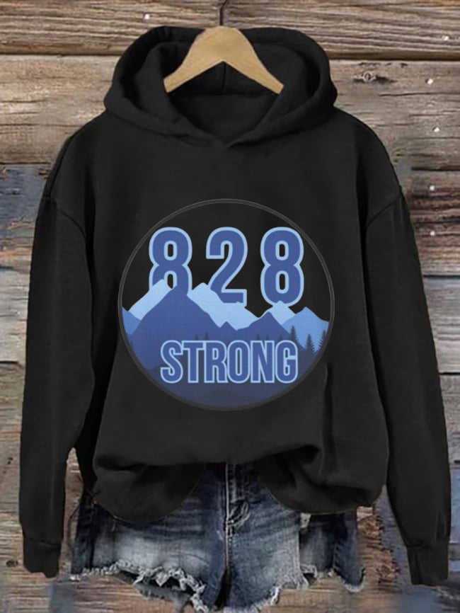 Women's #828 Strong Printed Casual Hoodie