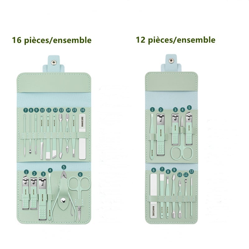 Ensemble de coupe-ongles portable(12/16 pièces)