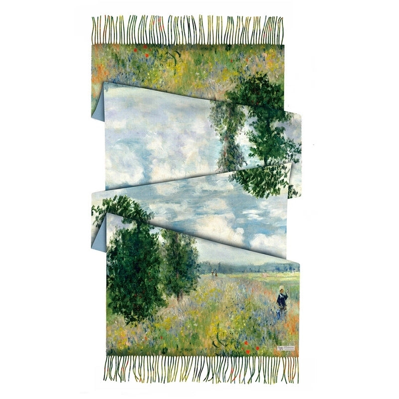Women's Retro Oil Painting Polyester Silk Scarves