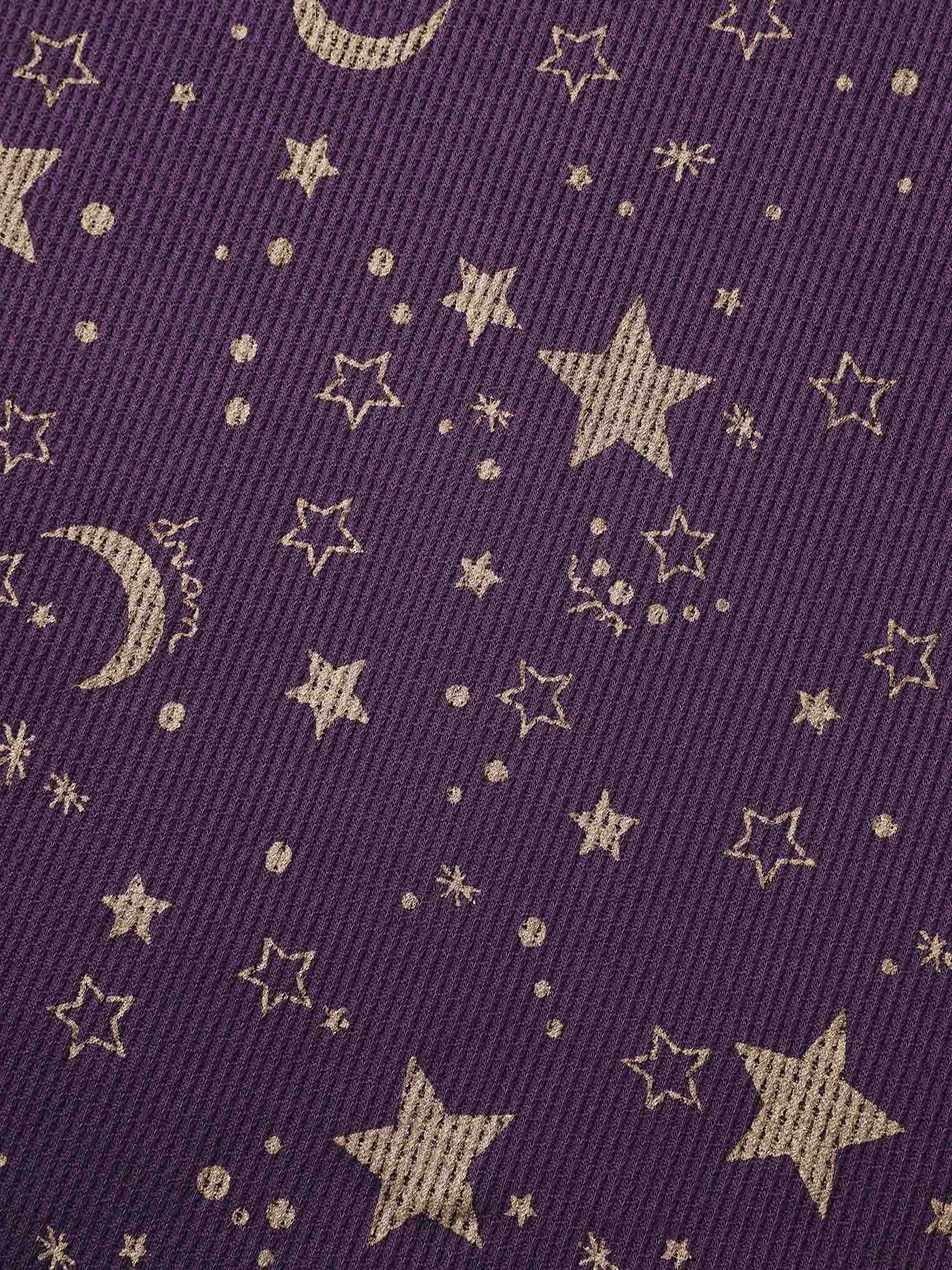 Moon and Star Glitter Textured T-Shirt