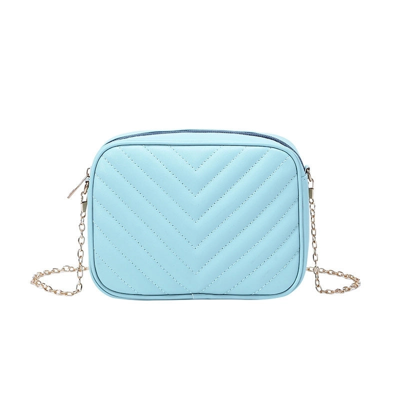 Women's Medium Pu Leather Solid Color Elegant Zipper Crossbody Bag