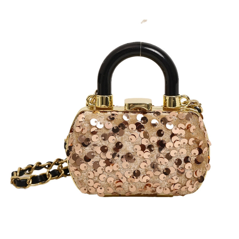 Women's Mini Canvas Heart Shape Streetwear Heart-shaped Lock Clasp Shoulder Bag