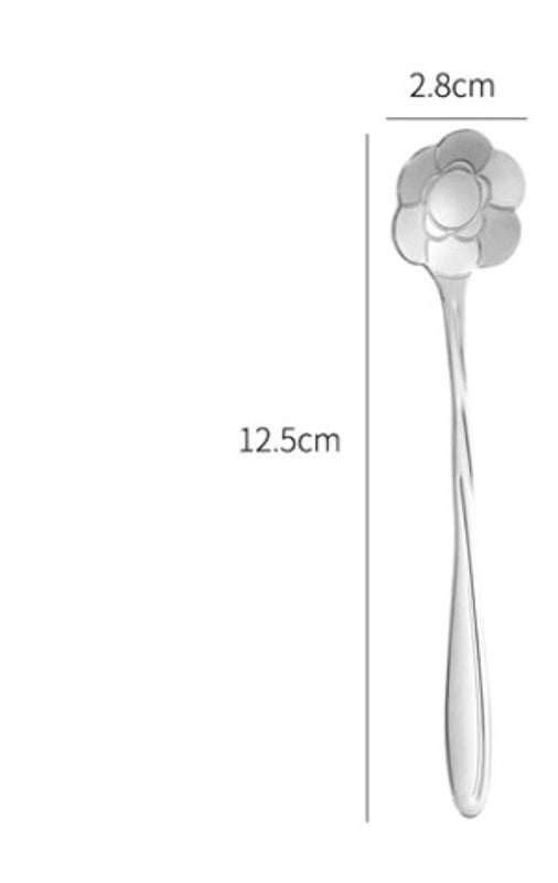 Casual Flower Stainless Steel Spoon