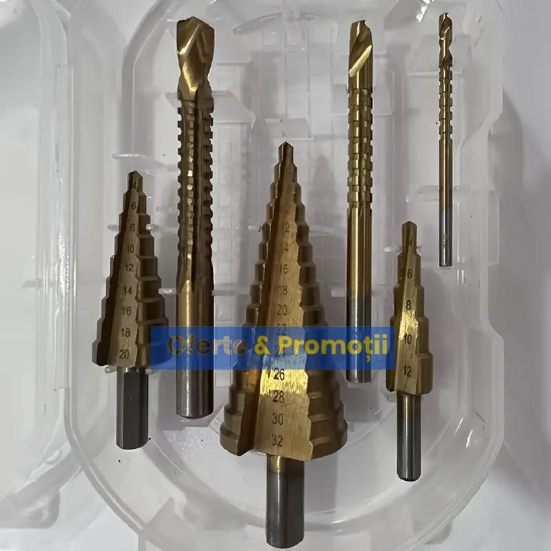 Set burghie metal. LEIH MANN. universale. 6 piese acoperite cu TITAN