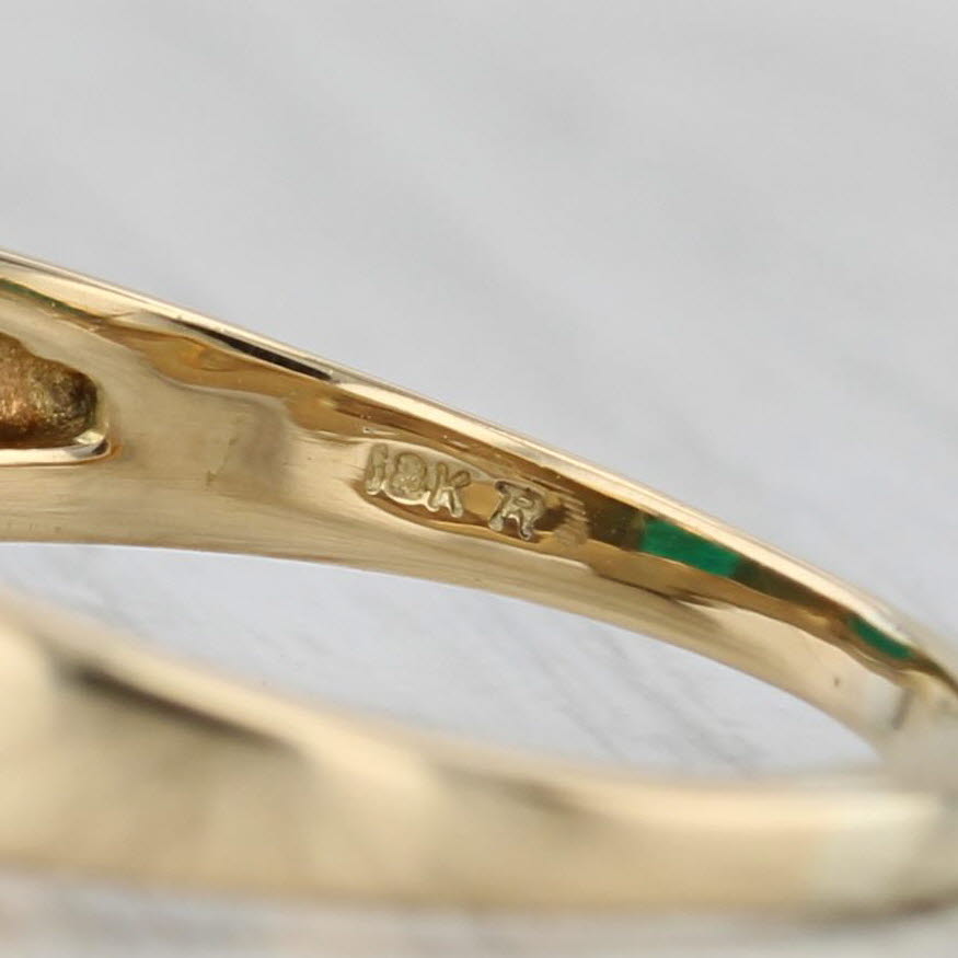 2.95ct Emerald Solitaire Ring 18k Yellow Gold Size 11.5