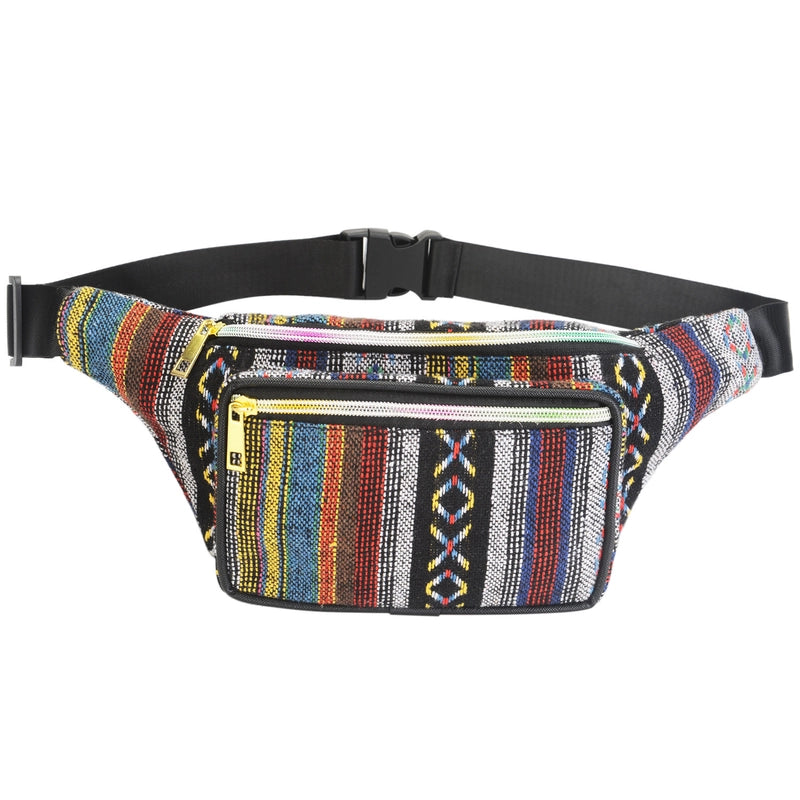 Women's Ethnic Style Color Block Polyester Waist Bags