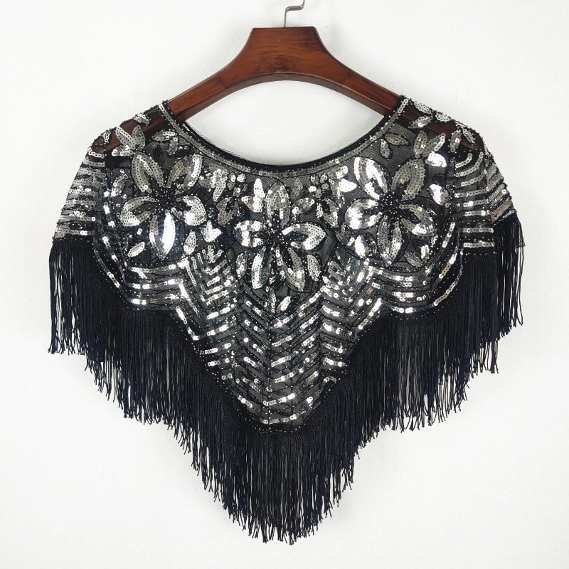 Sequined Shawl Tassel Ladies Summer Sunscreen Thin Coat Mesh Embroidered Beads Outside The Dress Europe And The United States