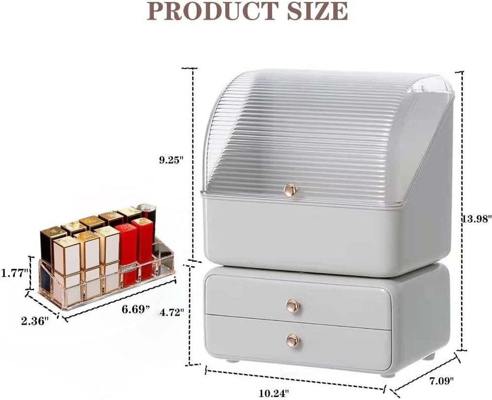 Makeup Organizer And Storage. Dustproof And Waterproof Makeup Storage Box Cosmetic Display Box