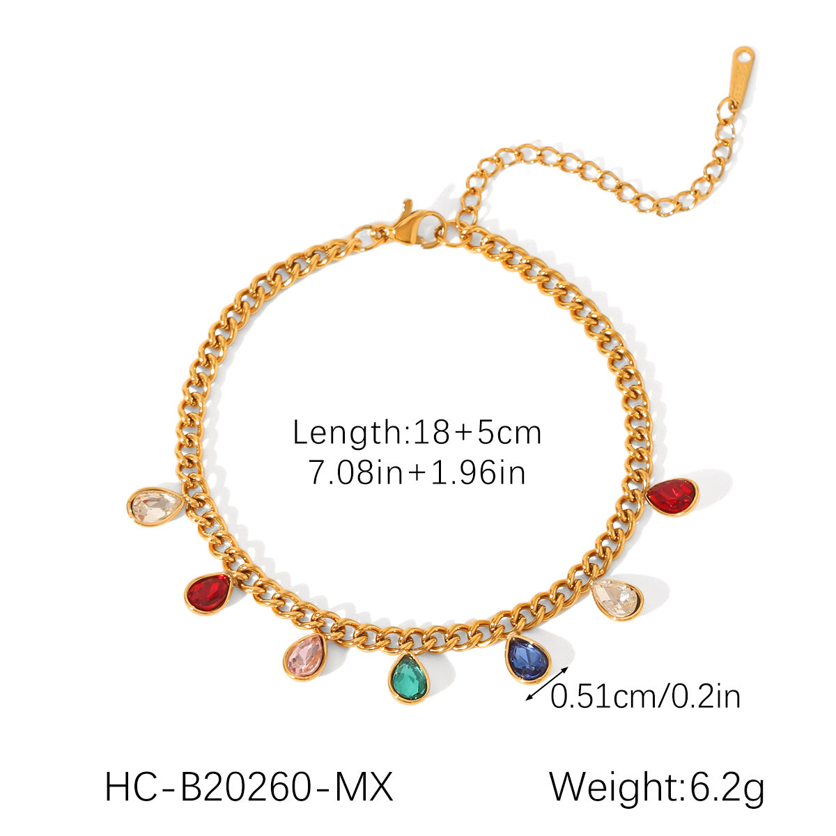 Stainless Steel Colored Zircon Tassel Necklace For Women Versatile Titanium Steel Clavicle Necklace