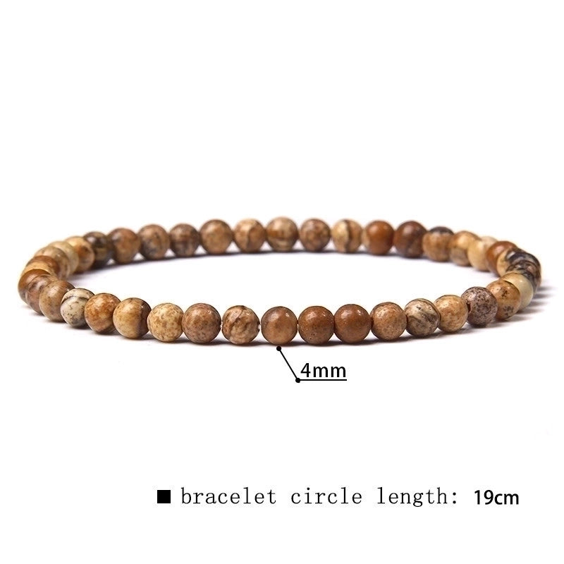 Minimalist Marble Natural Stone Beaded Bracelets