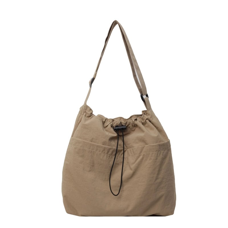 Women's Medium Cloth Solid Color Basic Classic Style Square Zipper Shoulder Bag