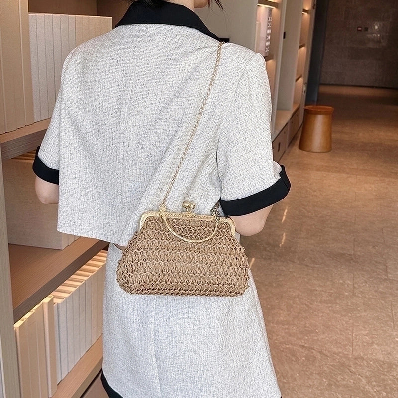 Women's Small All Seasons Straw Streetwear Handbag Straw Bag