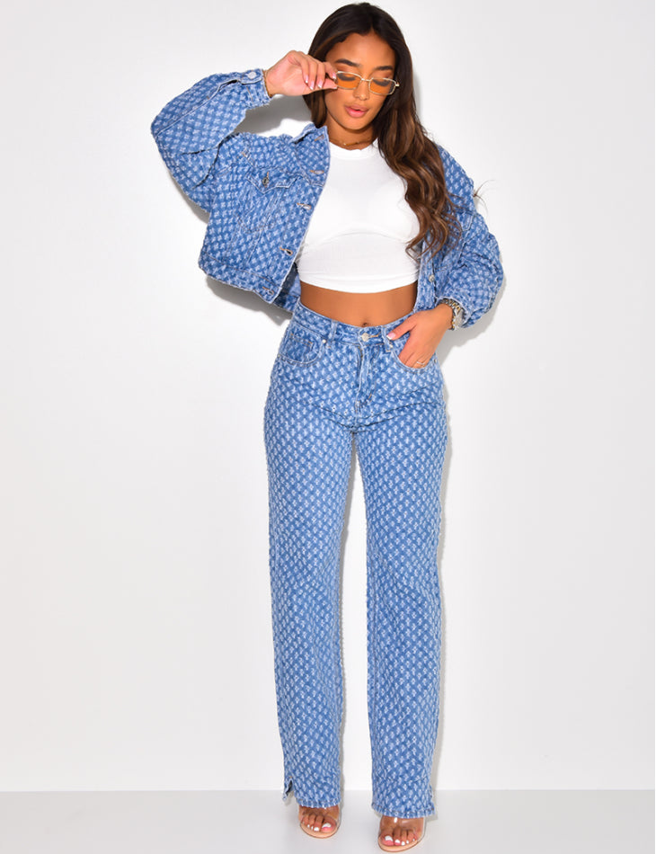 VICKEY PATTERN STRAIGHT LEG JEANS