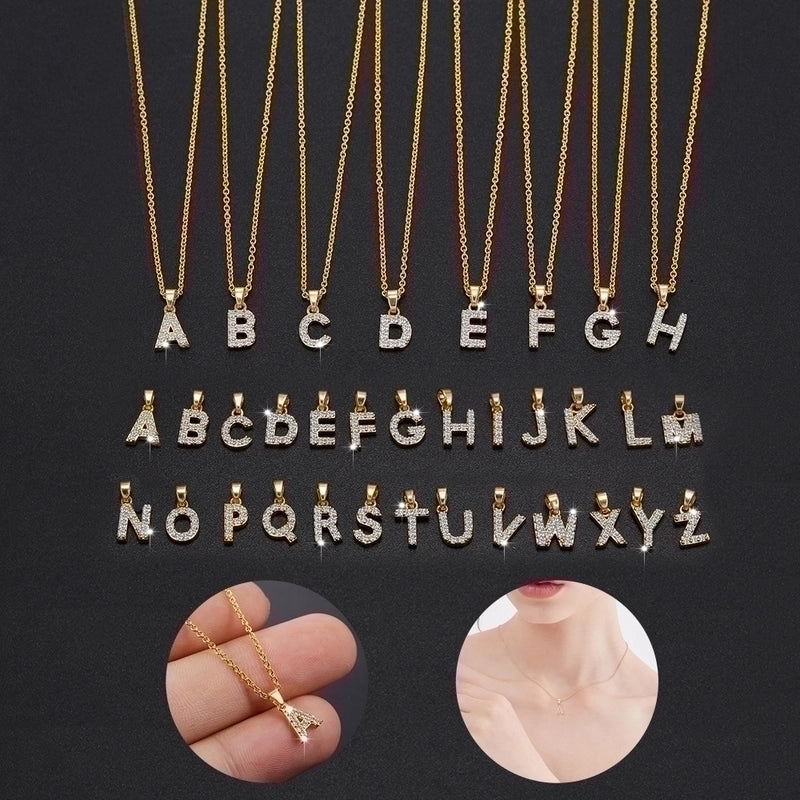 Brass Cable Chain Letter Necklace