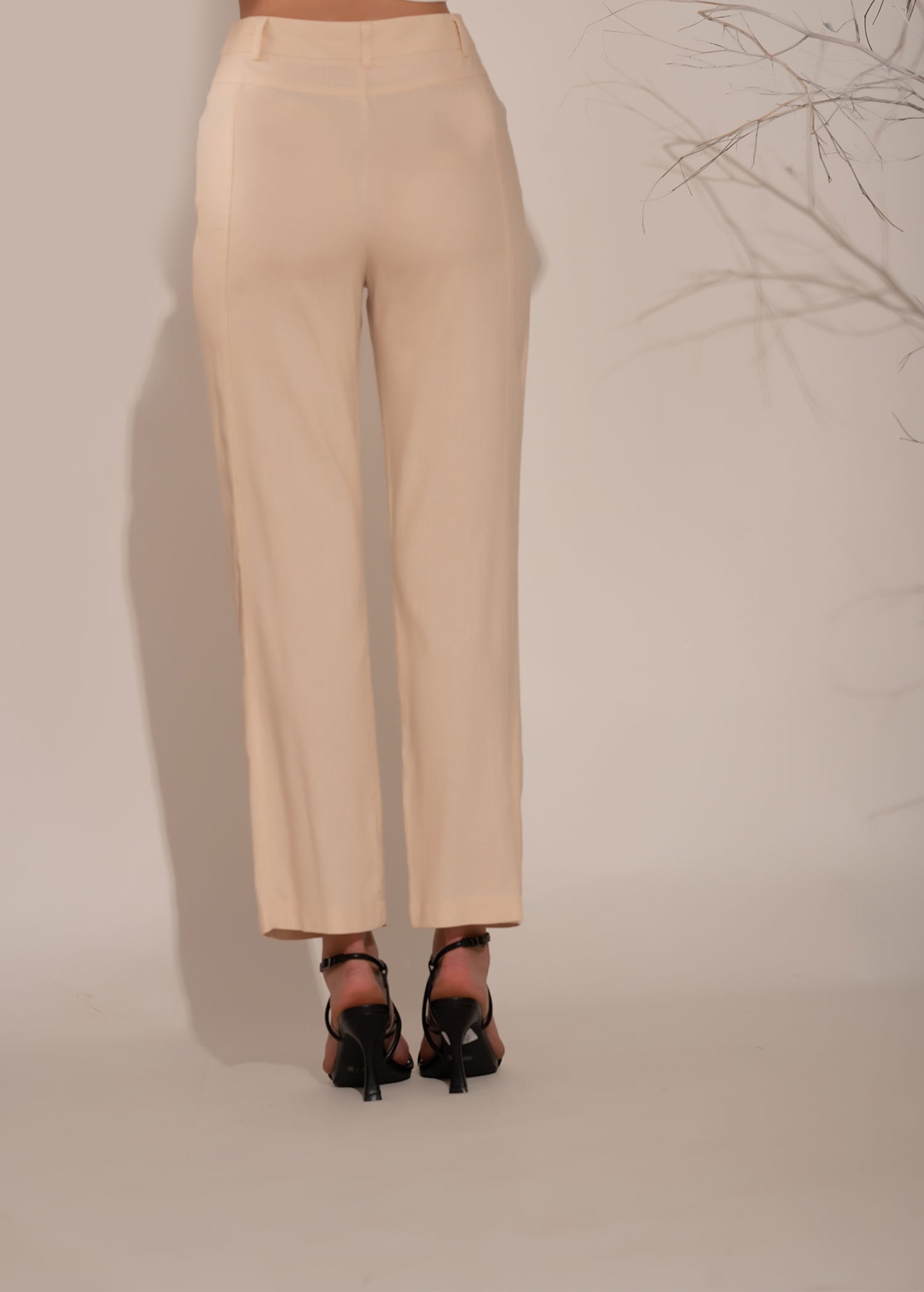 Pintuck Detail Tailored Pant