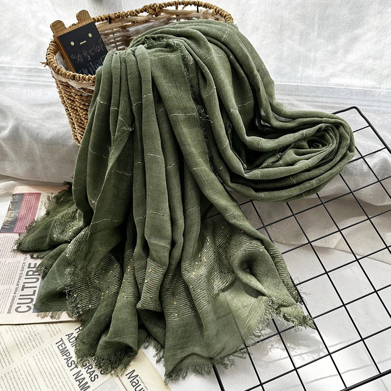 Unisex Retro Sweet Solid Color Artificial Cotton Scarf