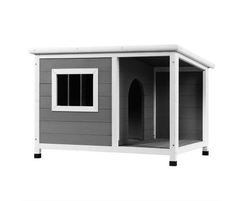 Large Indoor Outdoor Dog Kennel House - Grey