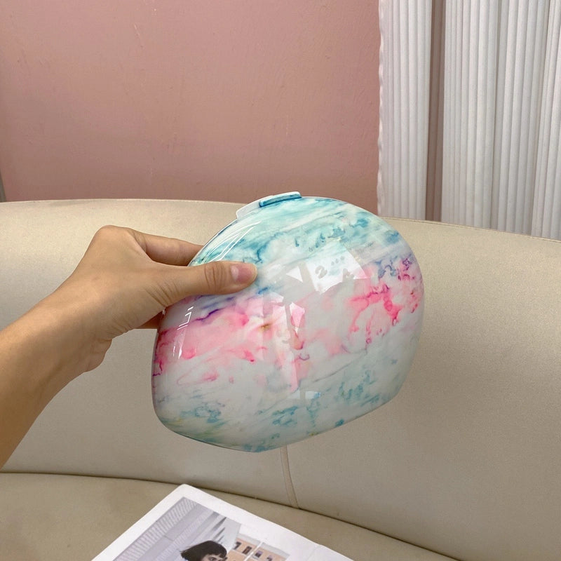 Pink Peach Color Rose Red Arylic Marble Shell Evening Bags