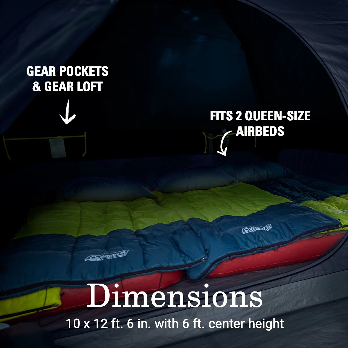 Skydome™ 6-Person Screen Room Camping Tent with Dark Room™ Technology